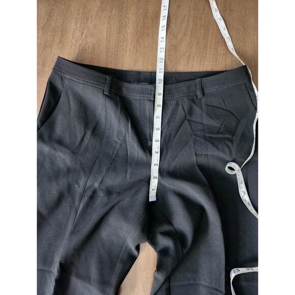St John Collection Pants Womens 8 Black Straight Leg Crepe Career Trouser - Picture 4 of 6